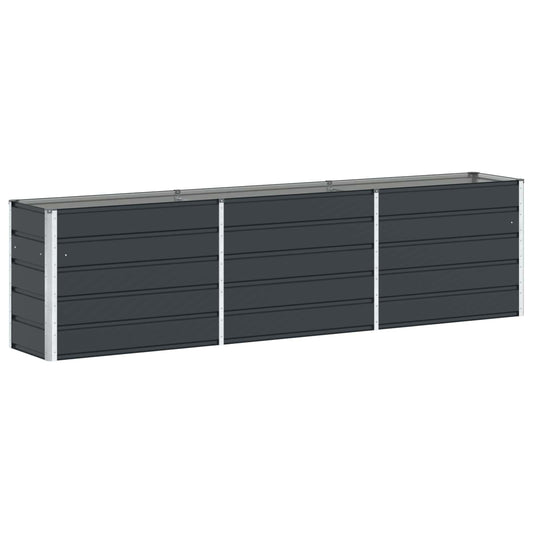 Plantekassed Antrasitt 290 x 50 x 75 cm Galvanisert Stål
