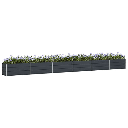 Plantekassed Antrasitt 580 x 50 x 45 cm Galvanisert Stål