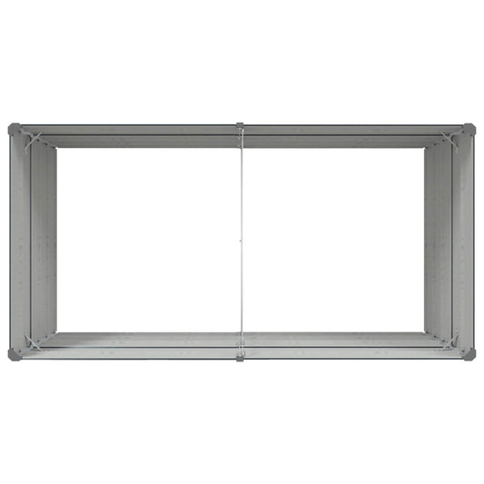 Plantekassed Antrasitt 195 x 100 x 75 cm Galvanisert Stål
