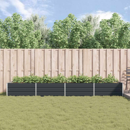 Plantekassed Antrasitt 385 x 100 x 45 cm Galvanisert Stål