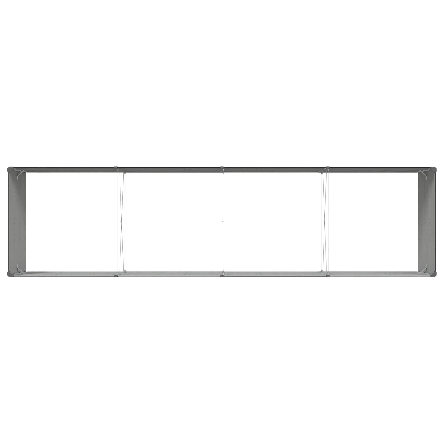 Plantekassed Antrasitt 385 x 100 x 45 cm Galvanisert Stål