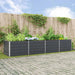 Plantekassed Antrasitt 385 x 100 x 75 cm Galvanisert Stål