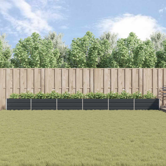 Plantekassed Antrasitt 580 x 100 x 45 cm Galvanisert Stål