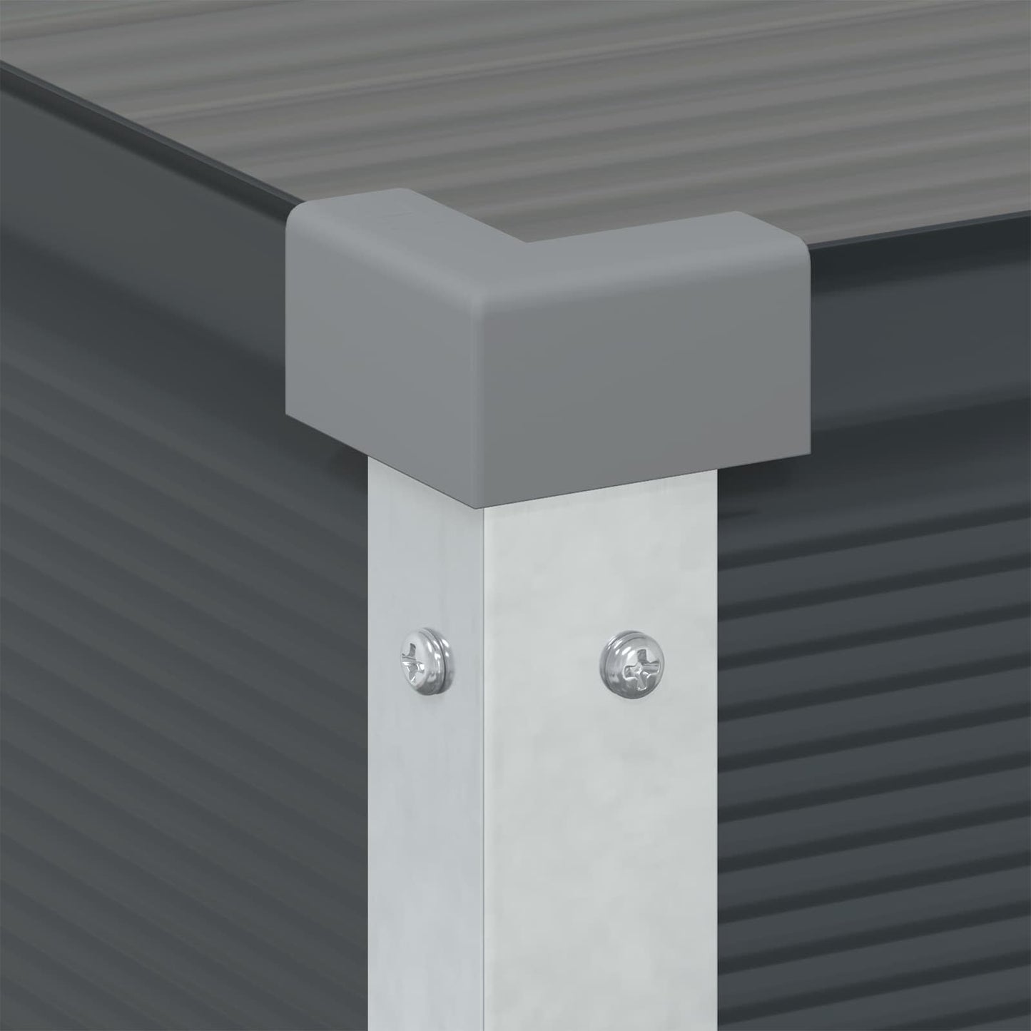 Plantekassed Antrasitt 100 x 45 x 90 cm Galvanisert Stål