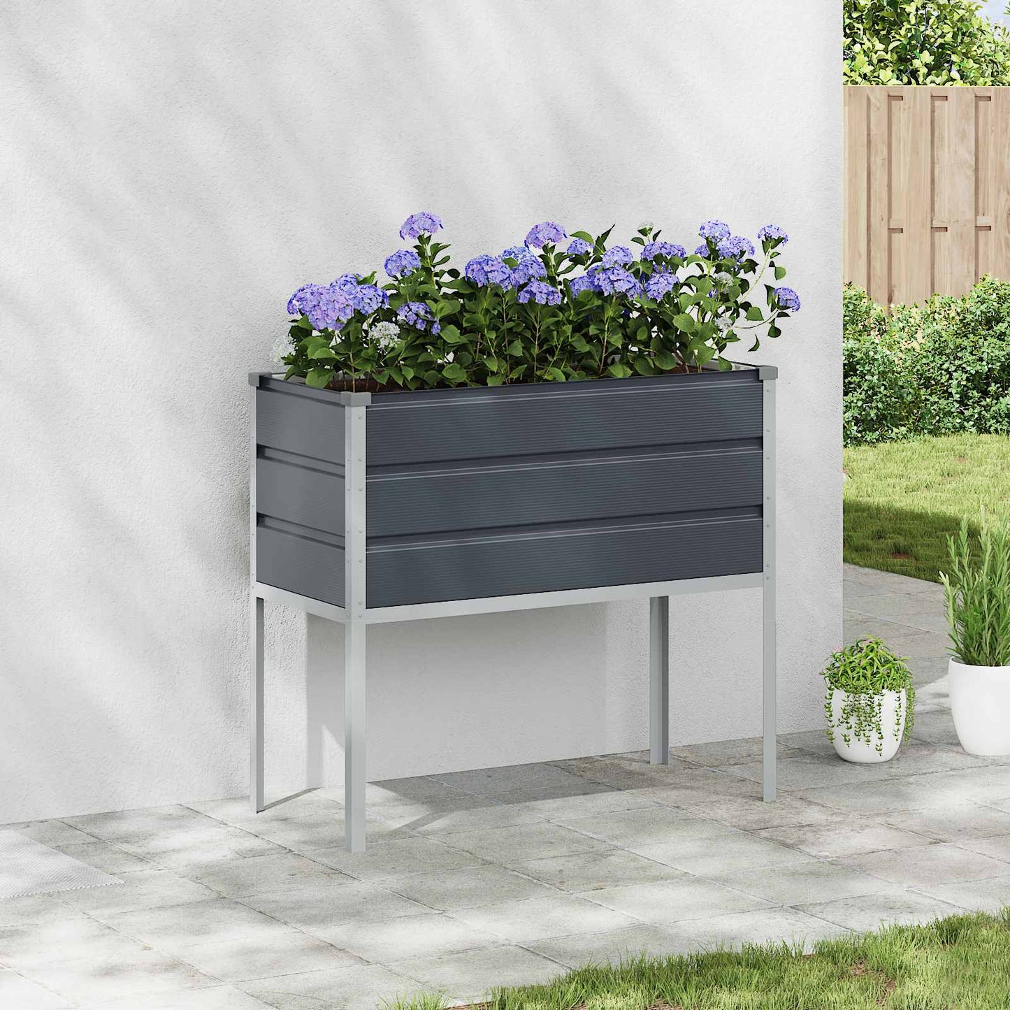 Plantekassed Antrasitt 100 x 45 x 90 cm Galvanisert Stål