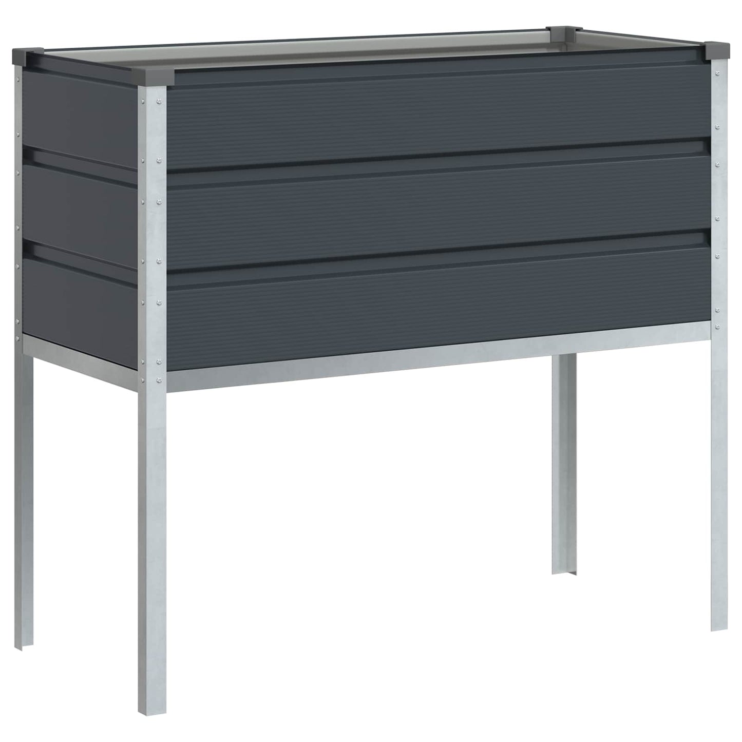Plantekassed Antrasitt 100 x 45 x 90 cm Galvanisert Stål