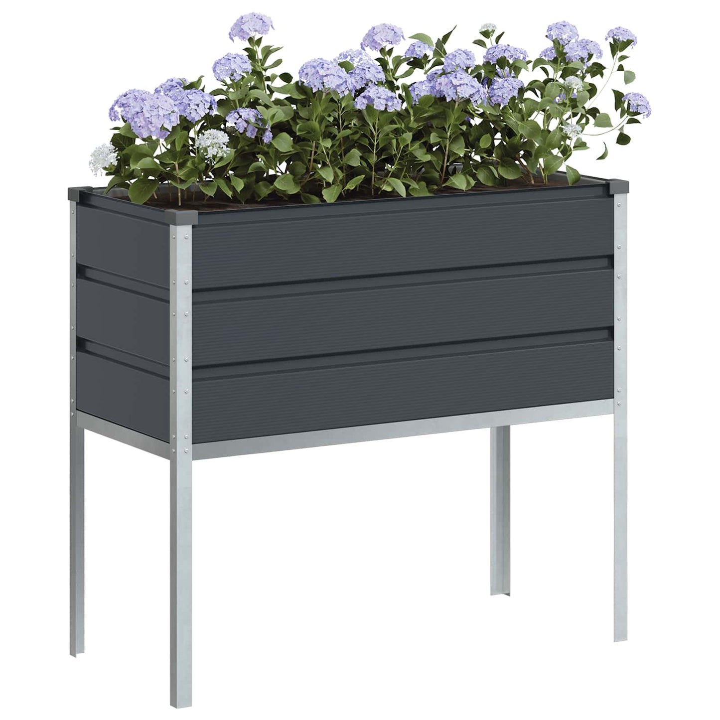Plantekassed Antrasitt 100 x 45 x 90 cm Galvanisert Stål
