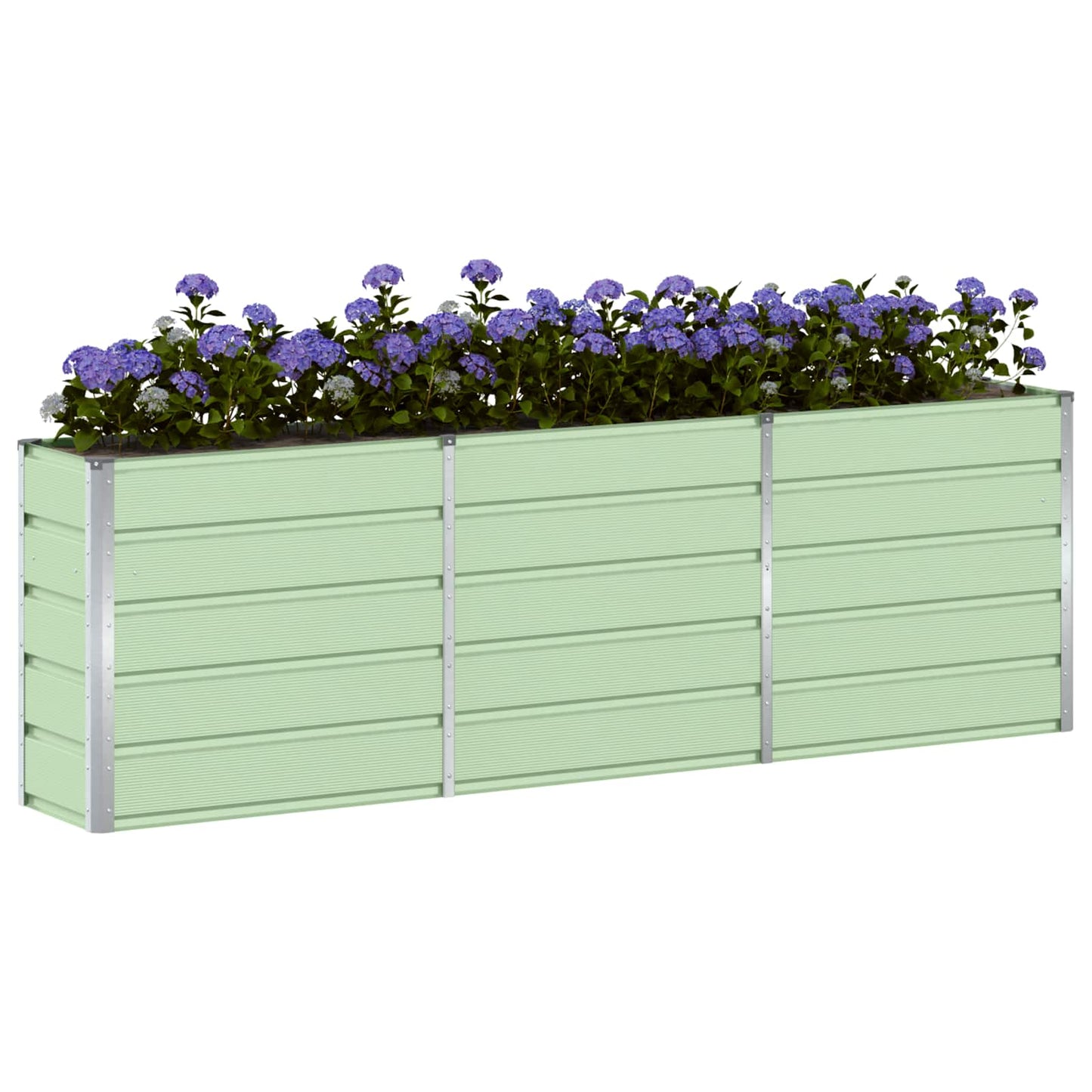 Plantekassed grønn 240 x 40 x 75 cm Stål