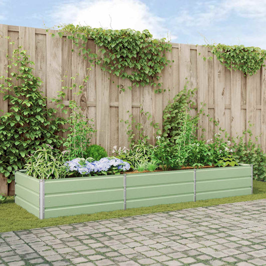 Plantekassed Pastellgrønn 290 x 100 x 45 cm Galvanisert Stål