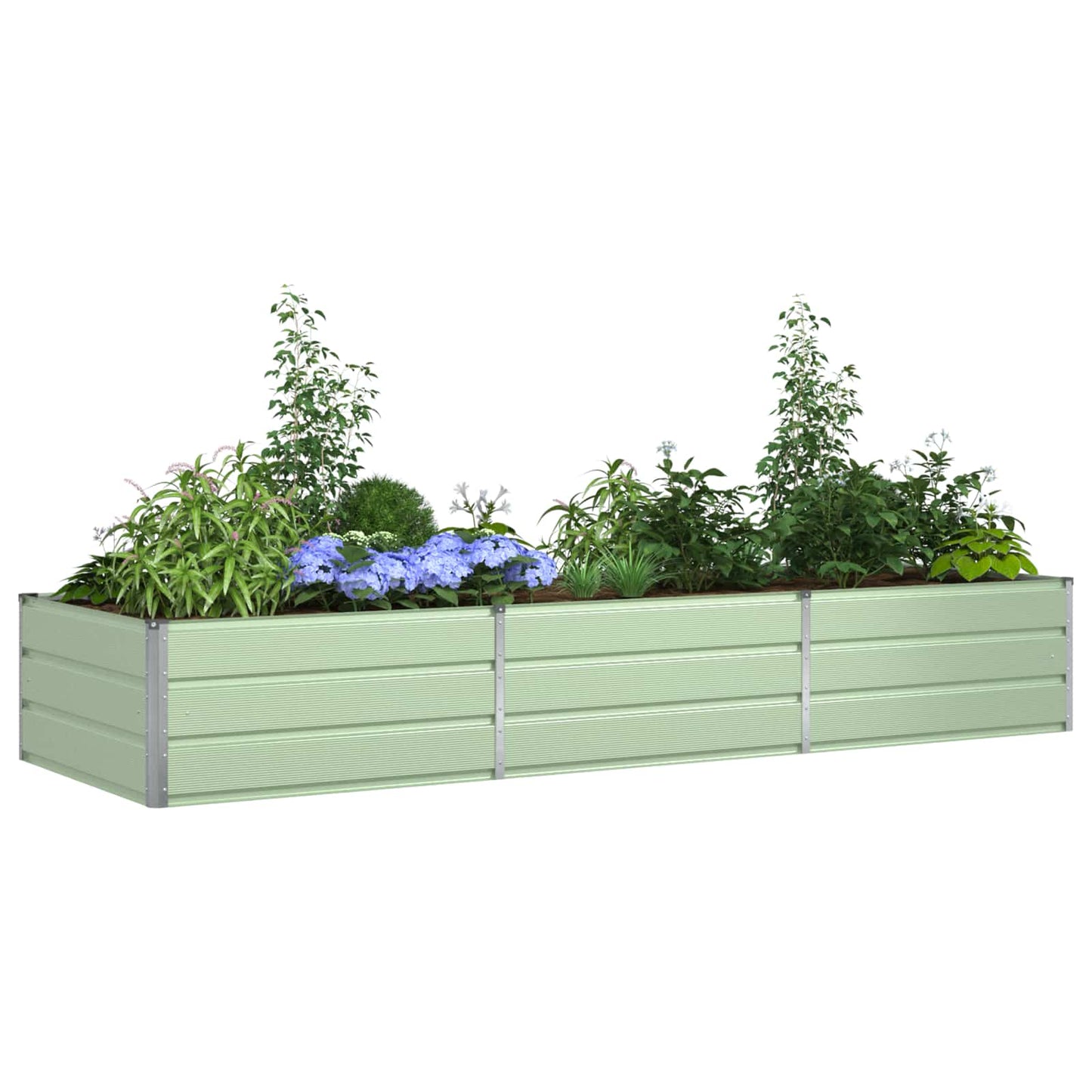Plantekassed Pastellgrønn 290 x 100 x 45 cm Galvanisert Stål
