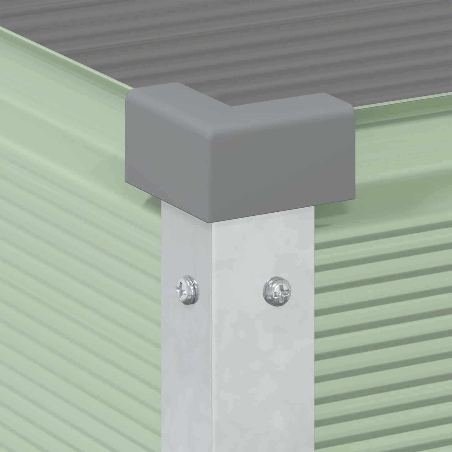 Plantekassed Pastellgrønn 100 x 45 x 90 cm Galvanisert Stål