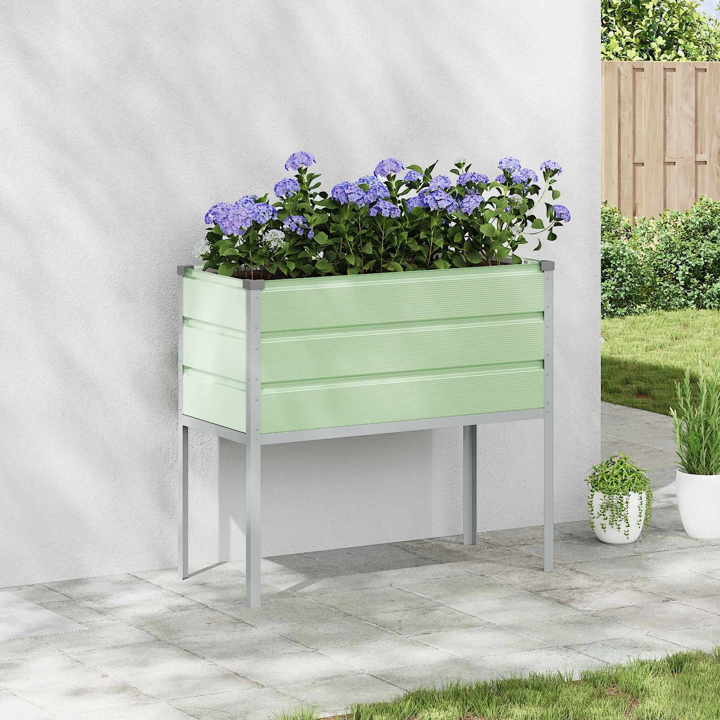 Plantekassed Pastellgrønn 100 x 45 x 90 cm Galvanisert Stål
