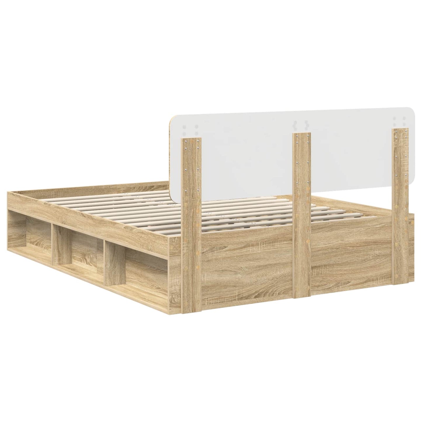 Sengestamme med hodegjerde Sonoma 140 x 190 cm Massiv furu