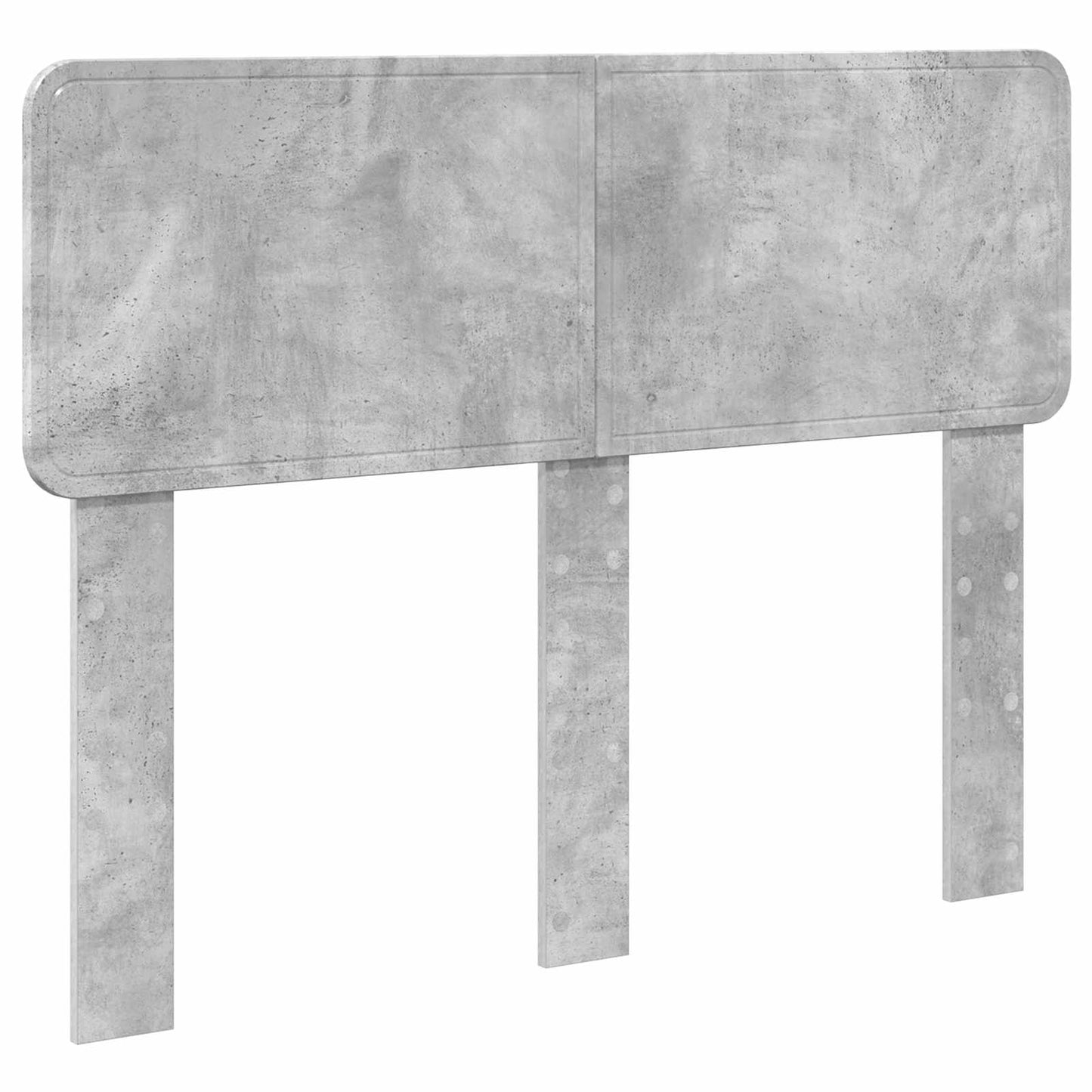Sengestamme med hodegjerde Betonggrå 135 x 190 cm Massiv furu