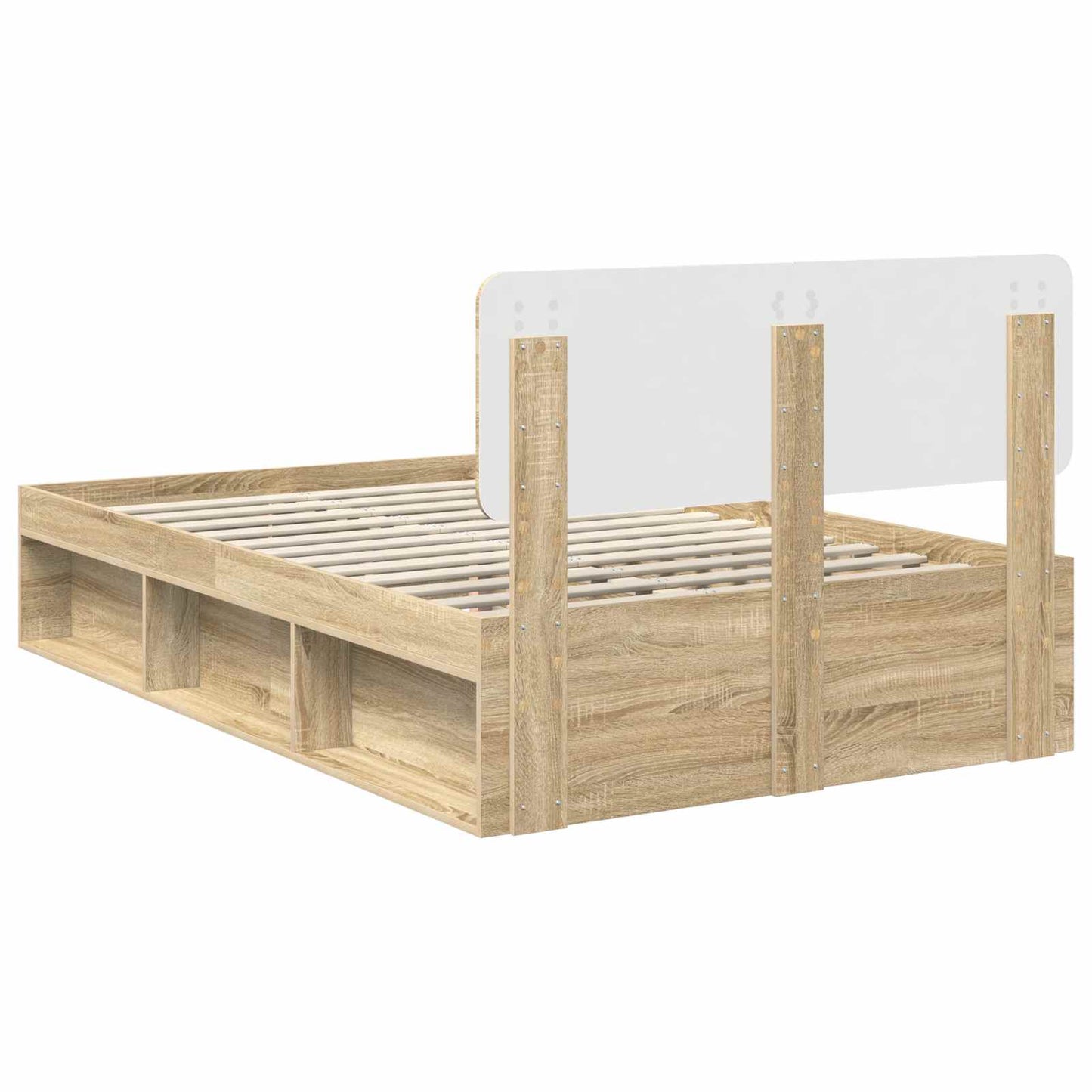 Sengestamme med hodegjerde Sonoma 120 x 190 cm Massiv furu