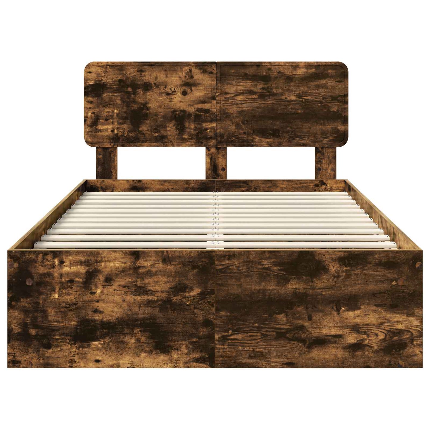 Sengestamme med hodegjerde Røkt eik 120 x 190 cm Massiv furu