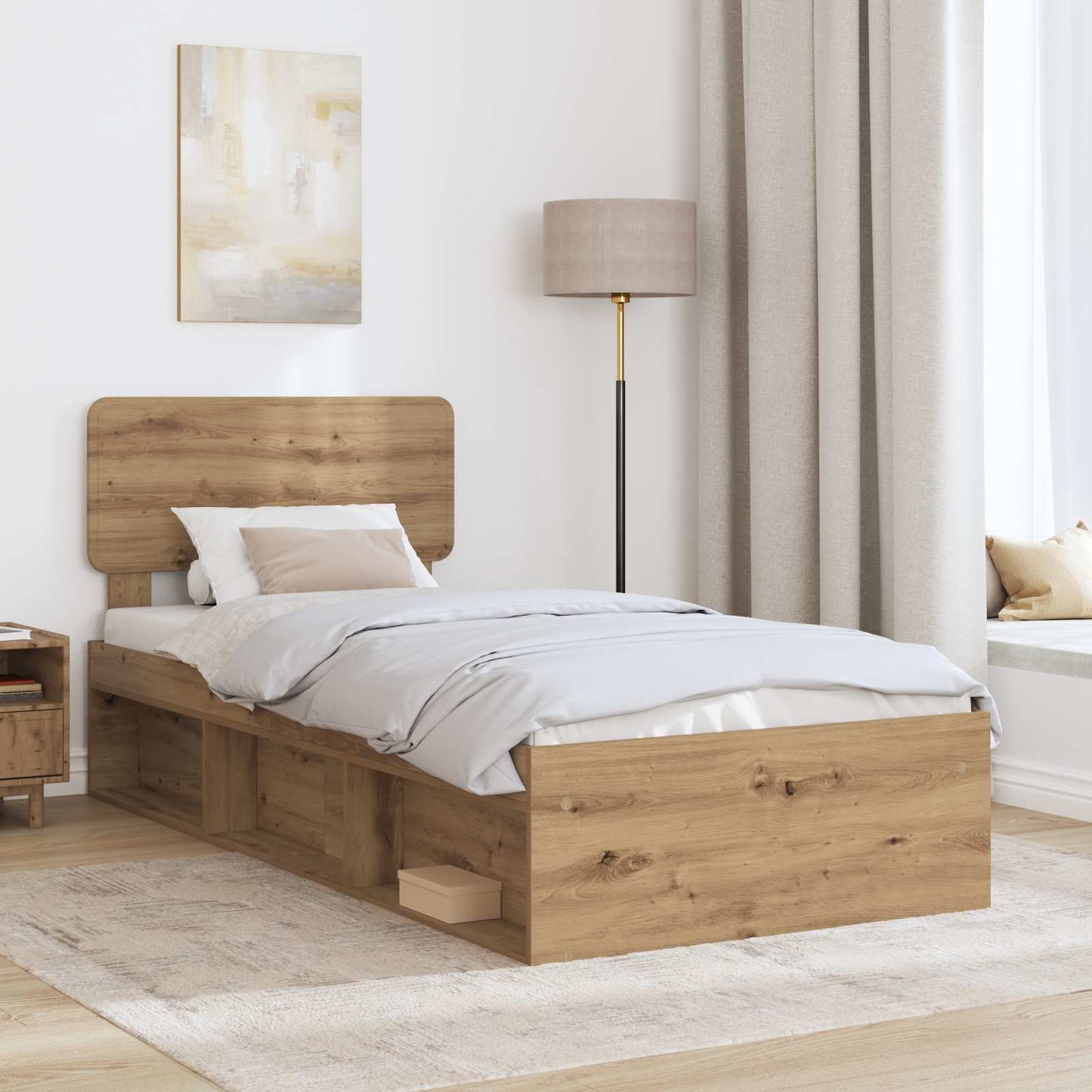 Sengestamme Kunstnerisk Eik 75 x 190 cm Massiv furu