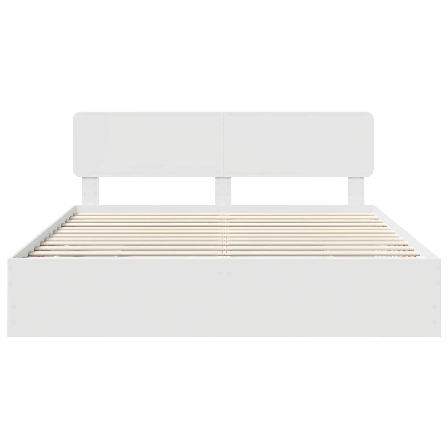 Sengestamme med skuff Hvit 180 x 200 cm Konstruert tre