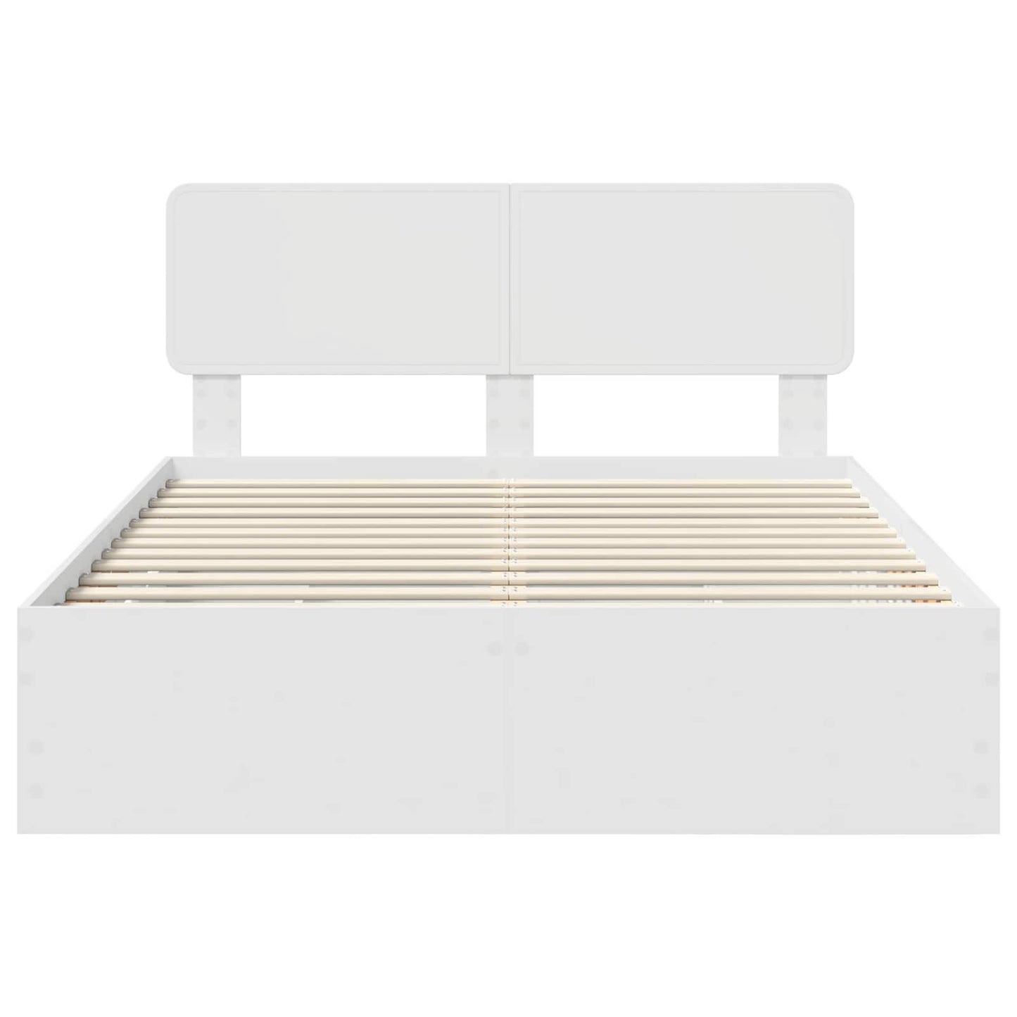 Sengestamme med skuff Hvit 140 x 190 cm Konstruert tre