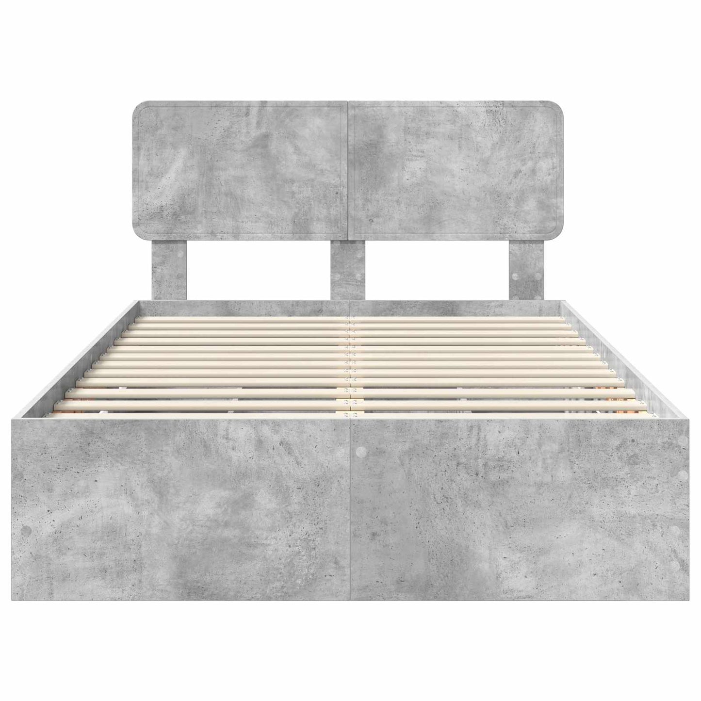 Sengestamme med skuff BetongGrå 120 x 190 cm Konstruert tre