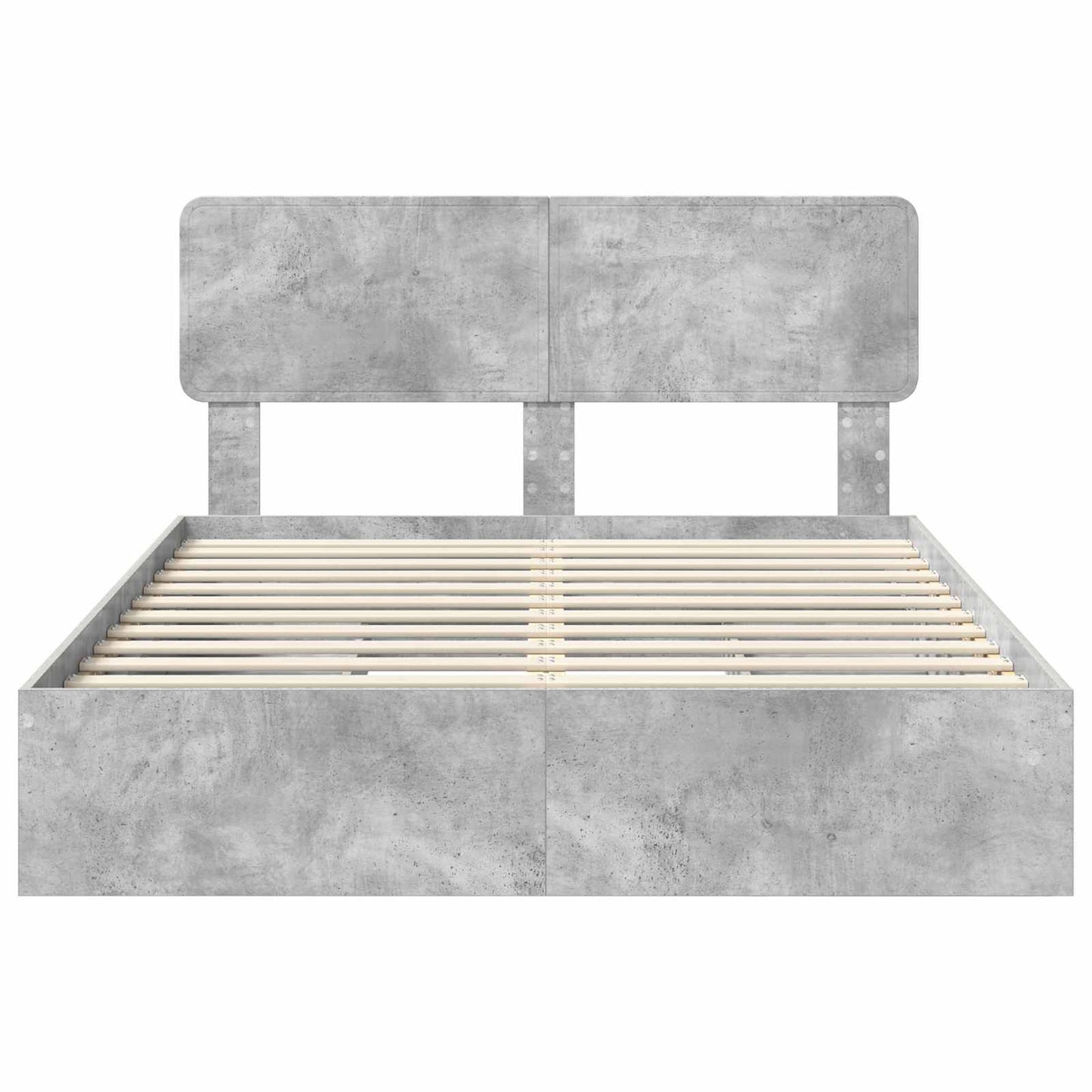 Seng med Oppbevaring Betonggrå 150 x 200 cm Konstruert tre