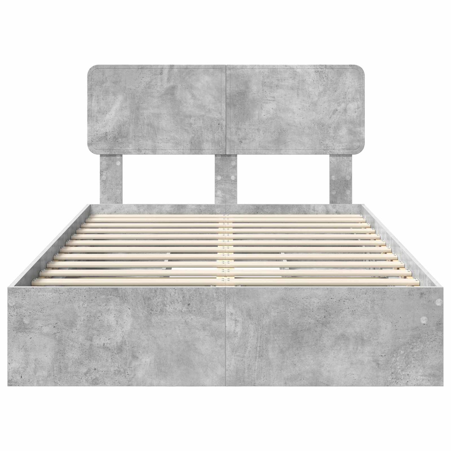 Seng med Oppbevaring Betonggrå 135 x 190 cm Konstruert tre