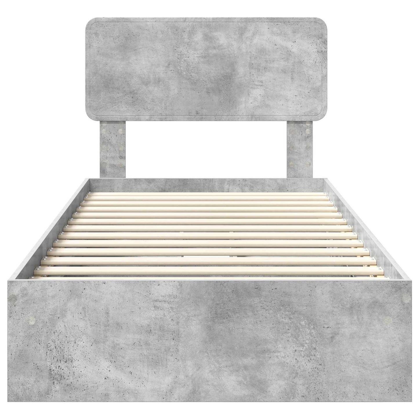 Seng med Oppbevaring Betonggrå 70 x 190 cm Konstruert tre