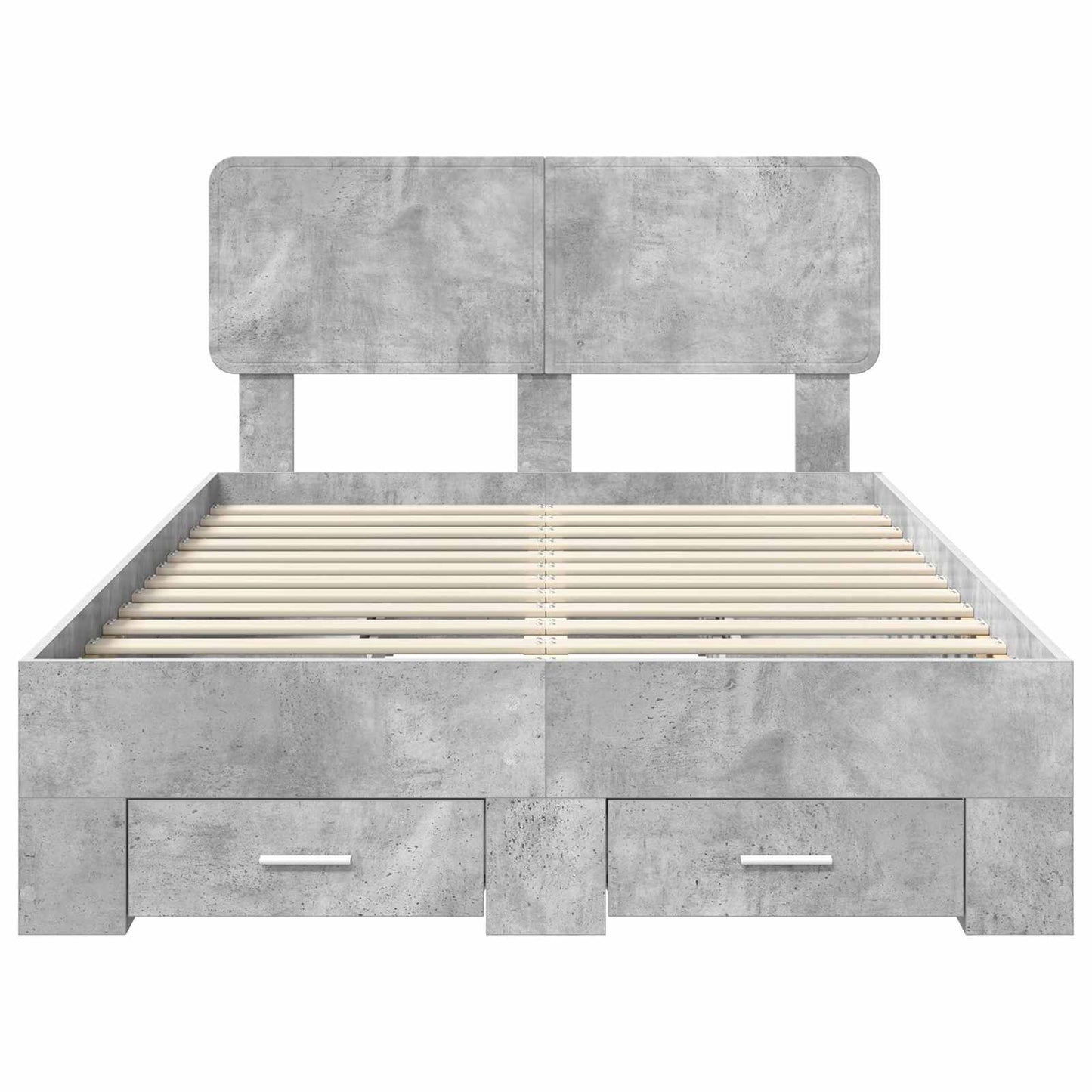 Sengestamme med skuff Betonggrå 120 x 190 cm Konstruert tre