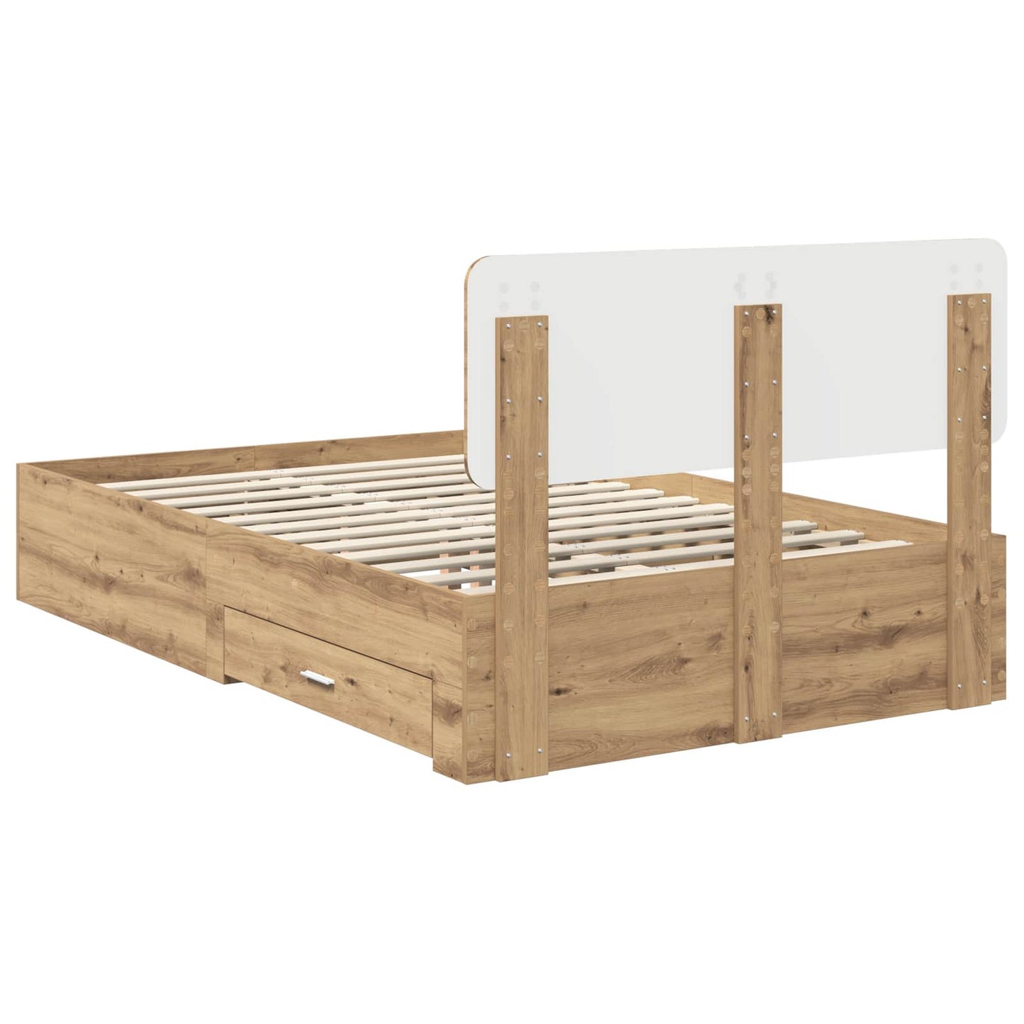 Sengestamme med skuff Artisan Eik 120 x 190 cm Konstruert tre