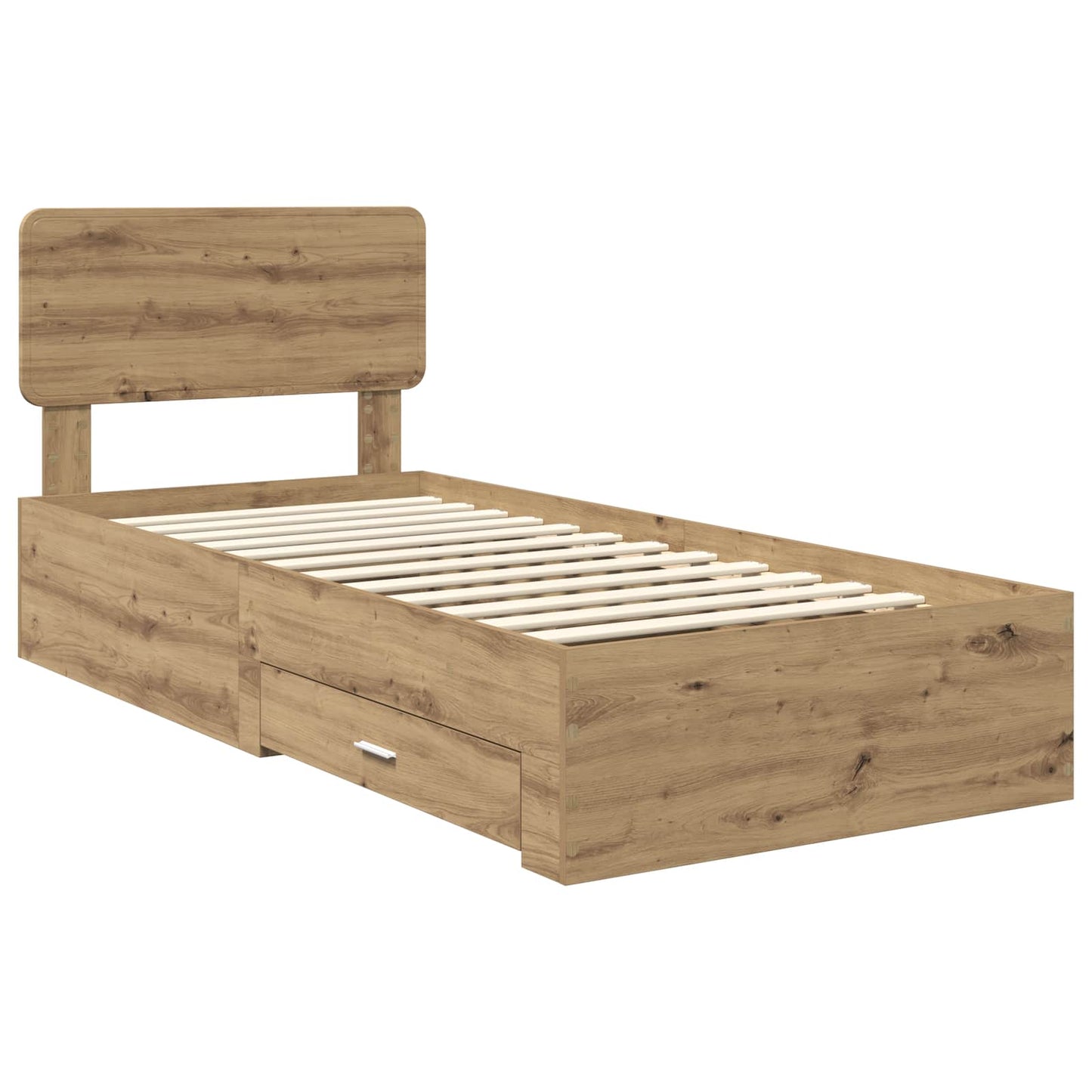 Sengestamme med skuff Artisan Eik 90 x 200 cm Konstruert tre