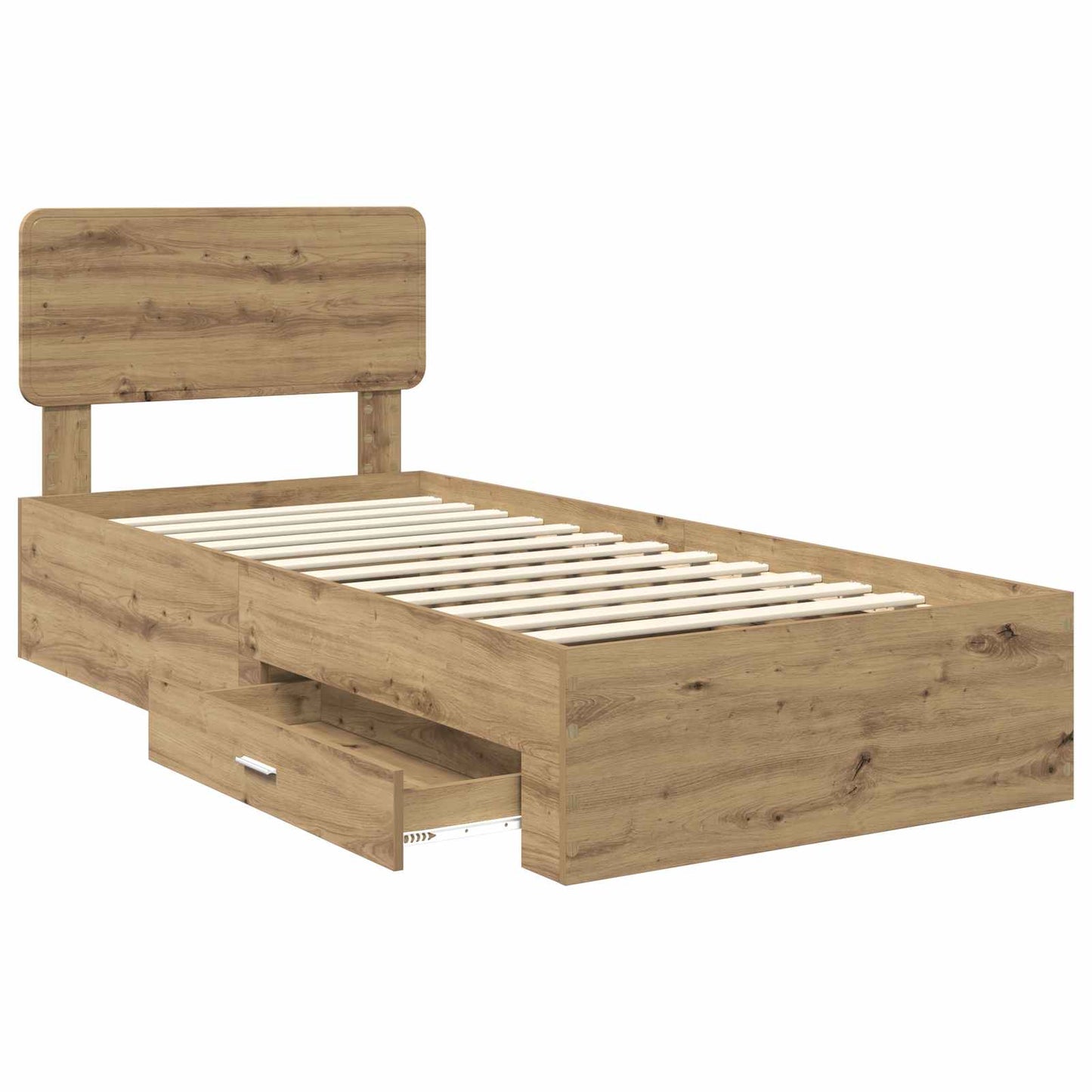 Sengestamme med skuff Artisan Eik 90 x 200 cm Konstruert tre