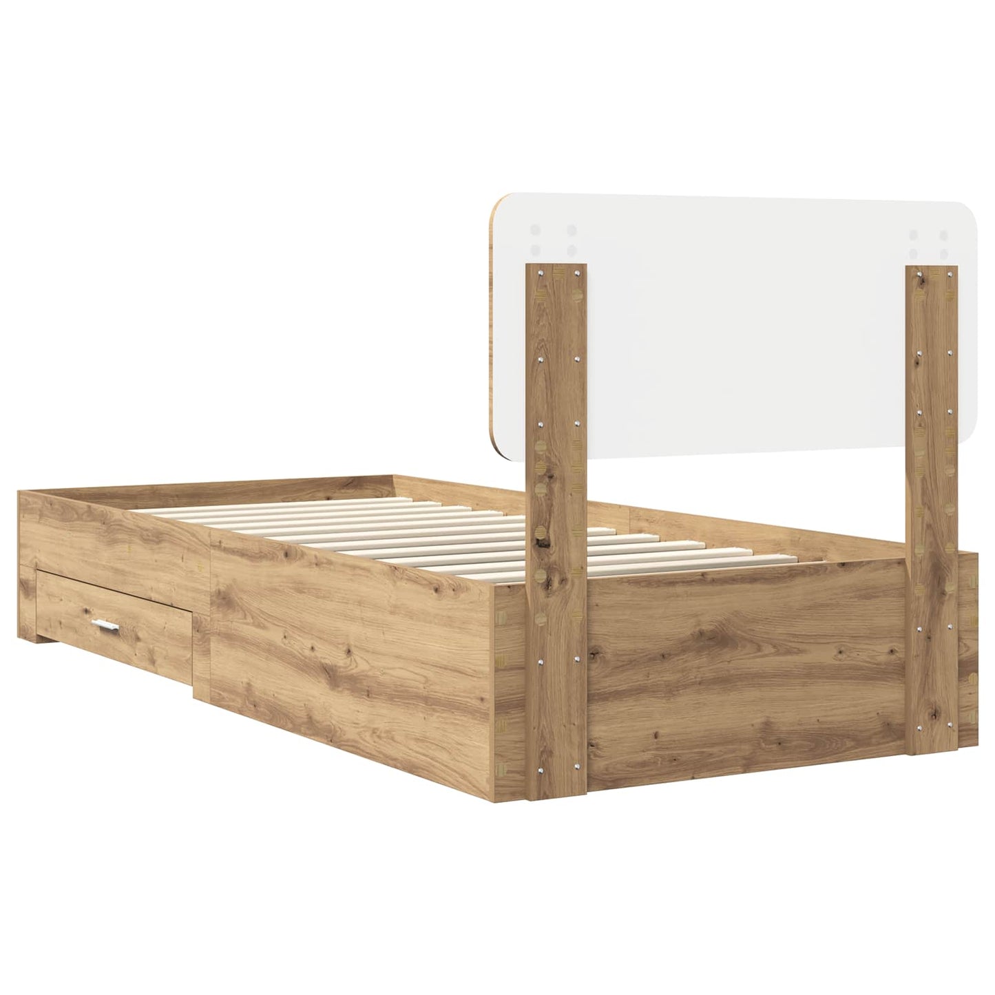 Sengestamme med skuff Artisan Eik 90 x 200 cm Konstruert tre