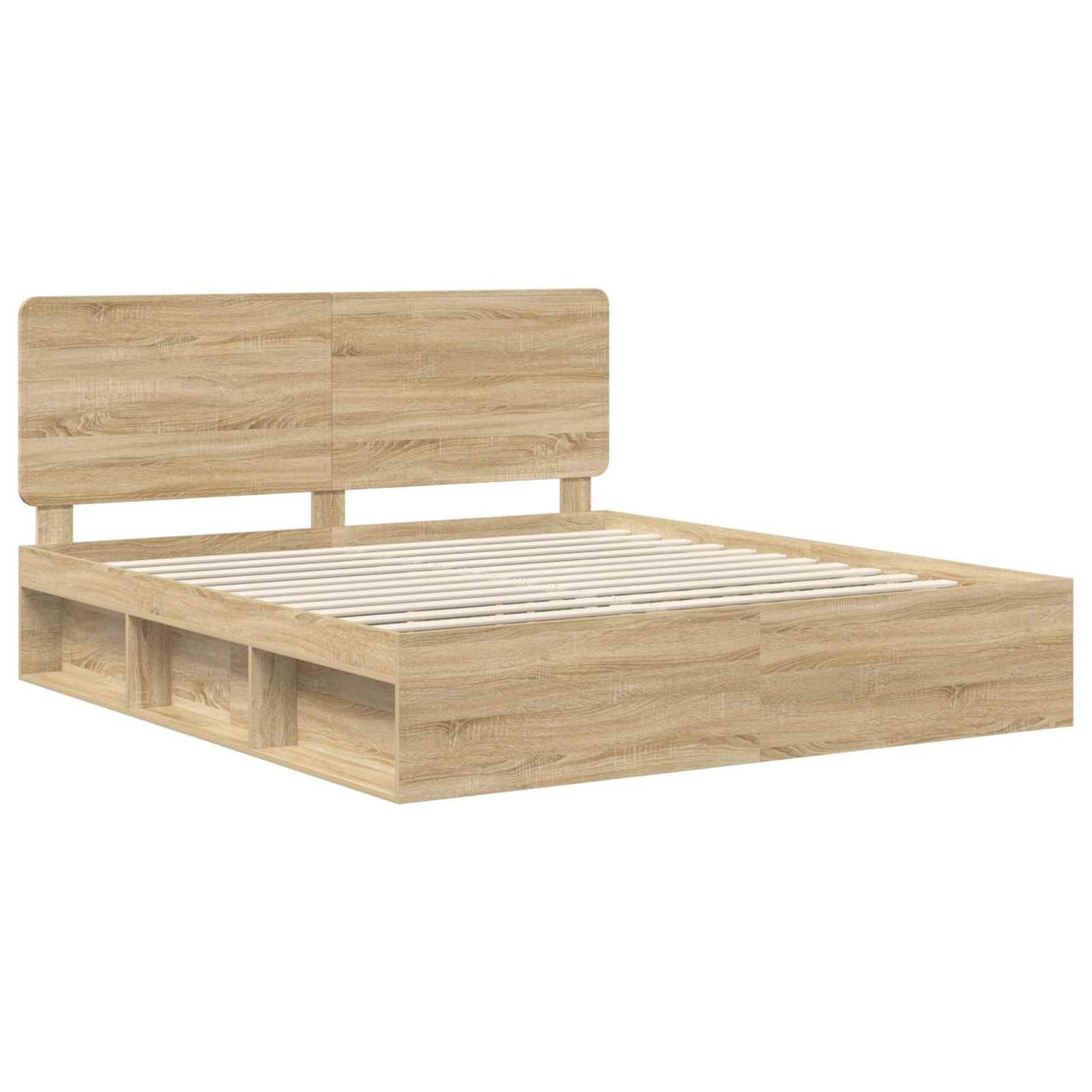 Sengestamme med hodegjerde Sonoma 200 x 200 cm Massiv furu