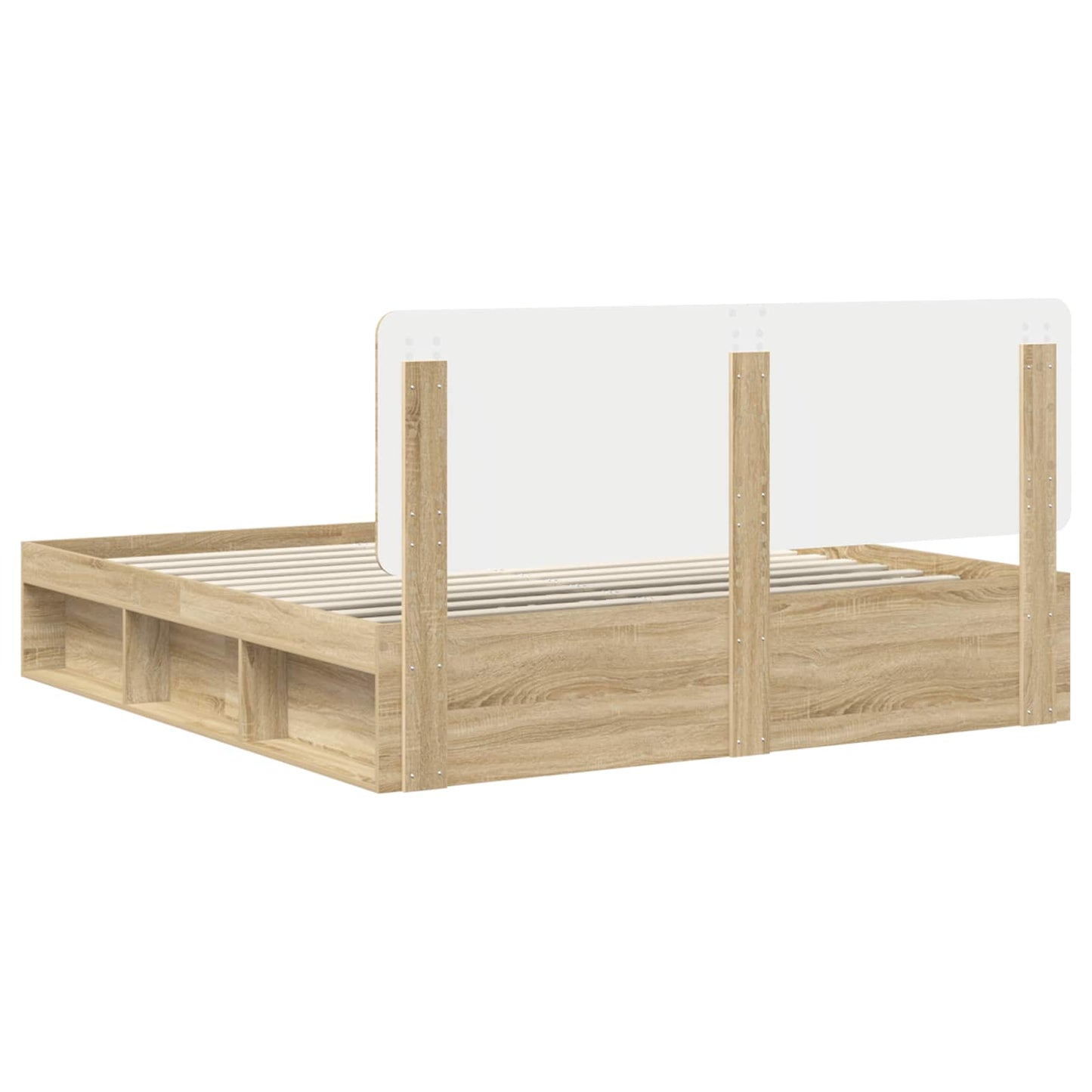 Sengestamme med hodegjerde Sonoma 200 x 200 cm Massiv furu
