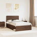 Sengestamme med hodegjerde Brun Eik 120 x 190 cm Massiv furu