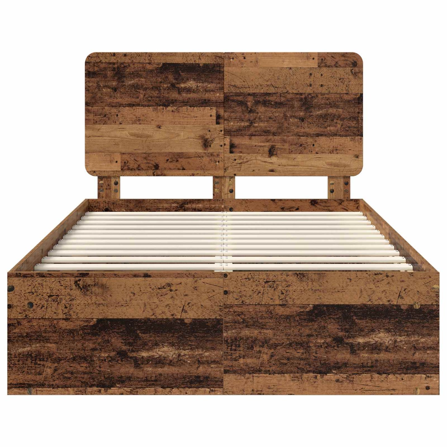 Sengestamme med hodegjerde Gammelt tre 120 x 190 cm Massiv furu