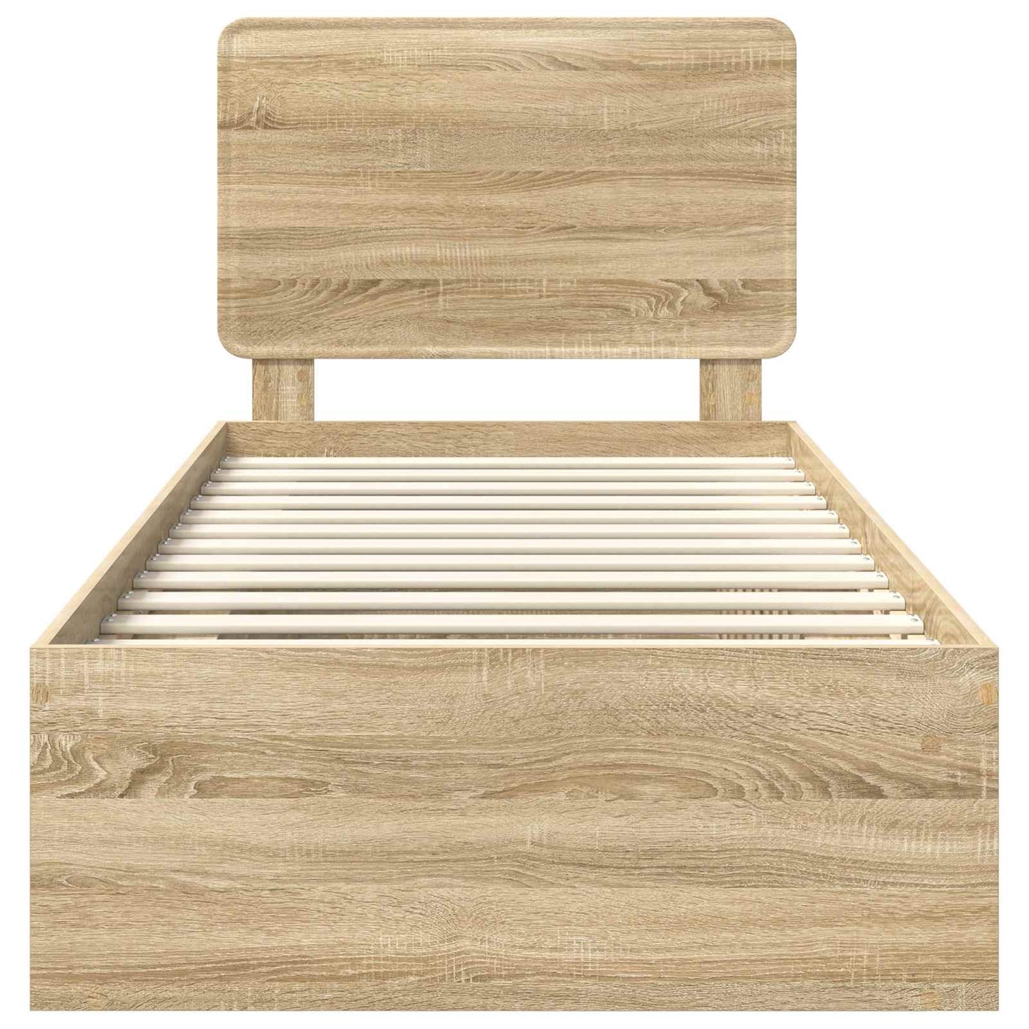 Sengestamme med hodegjerde Sonoma eik 75 x 190 cm Massiv furu