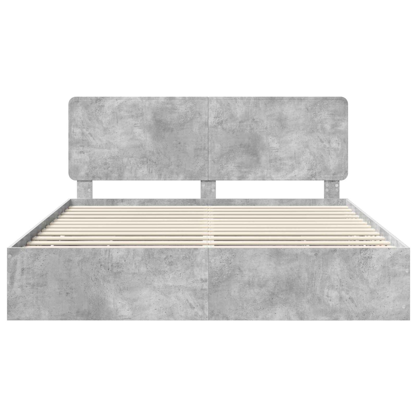 Sengestamme med skuff Betonggrå 200 x 200 cm Ingeniørtre