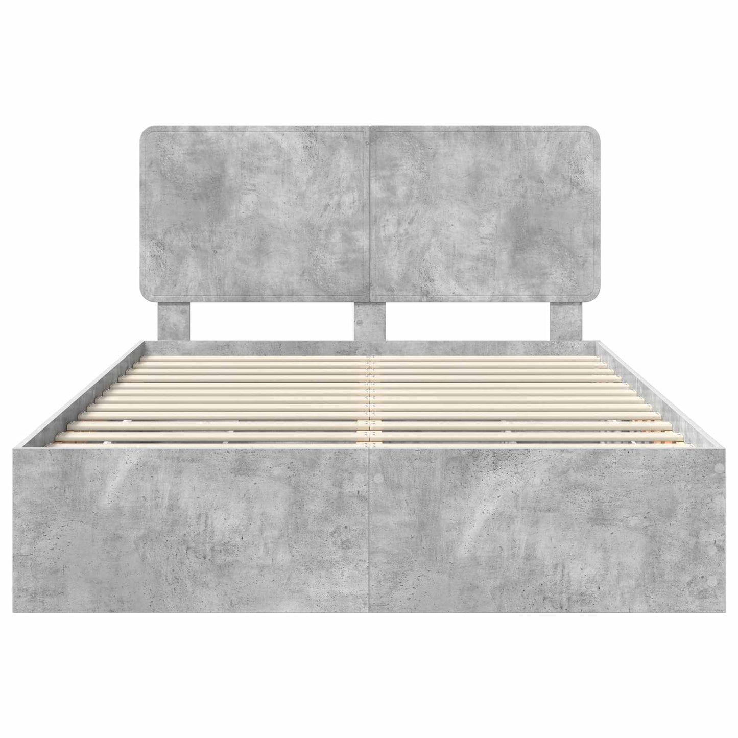 Sengestamme med skuff Betonggrå 140 x 190 cm Ingeniørtre