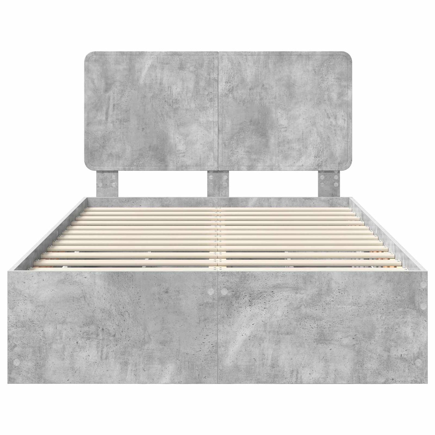 Sengestamme med skuff Betonggrå 135 x 190 cm Ingeniørtre