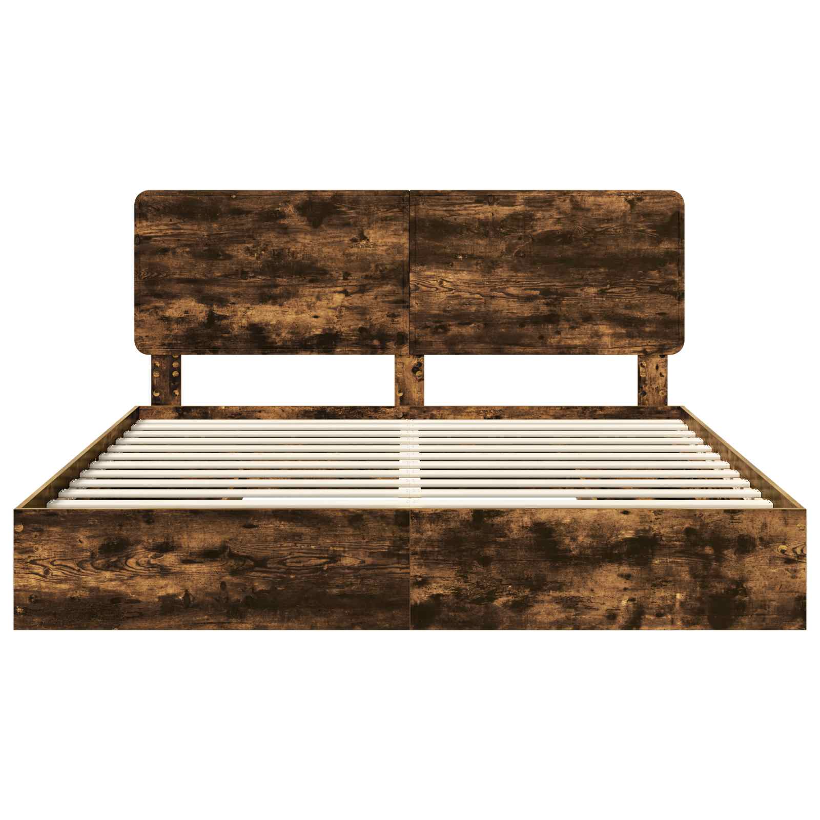 Seng med Oppbevaring Røkt eik 180 x 200 cm Konstruert tre