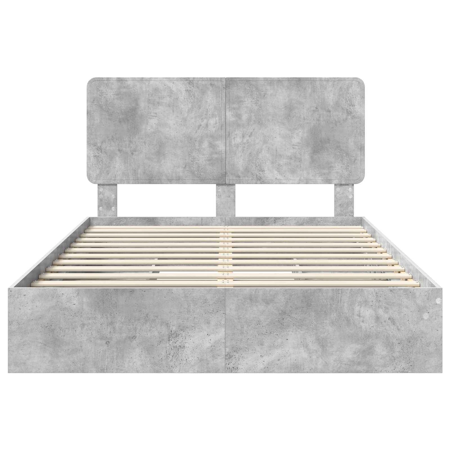 Seng med Oppbevaring Betonggrå 150 x 200 cm Konstruert tre