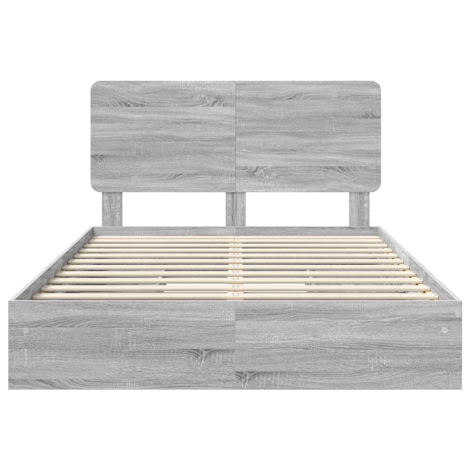 Seng med Oppbevaring Grå Sonoma 150 x 200 cm Konstruert tre