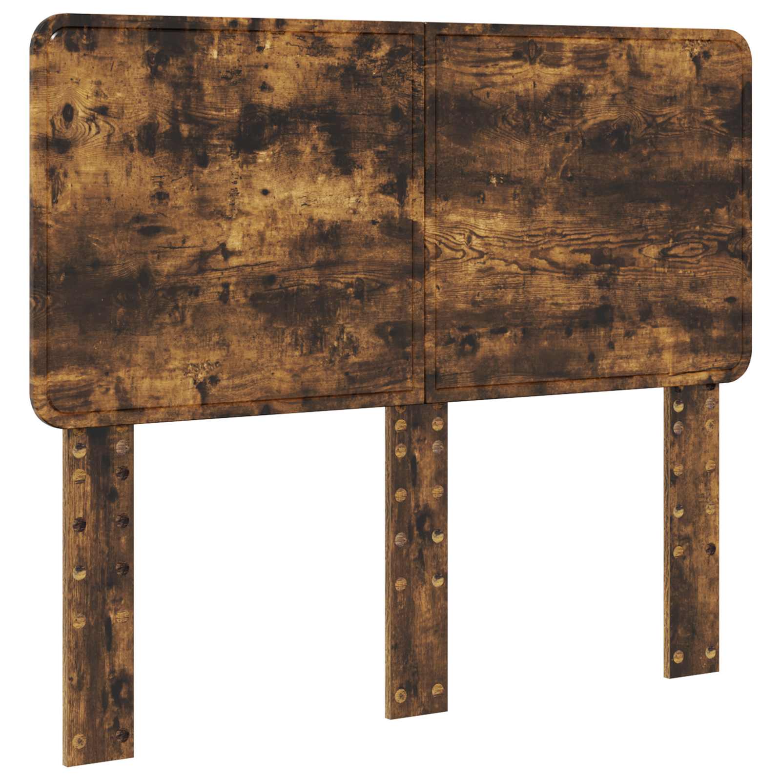 Seng med Oppbevaring Røkt eik 135 x 190 cm Konstruert tre