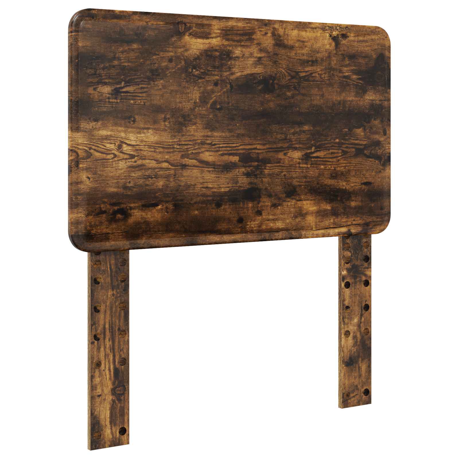 Seng med Oppbevaring Røkt eik 100 x 200 cm Konstruert tre