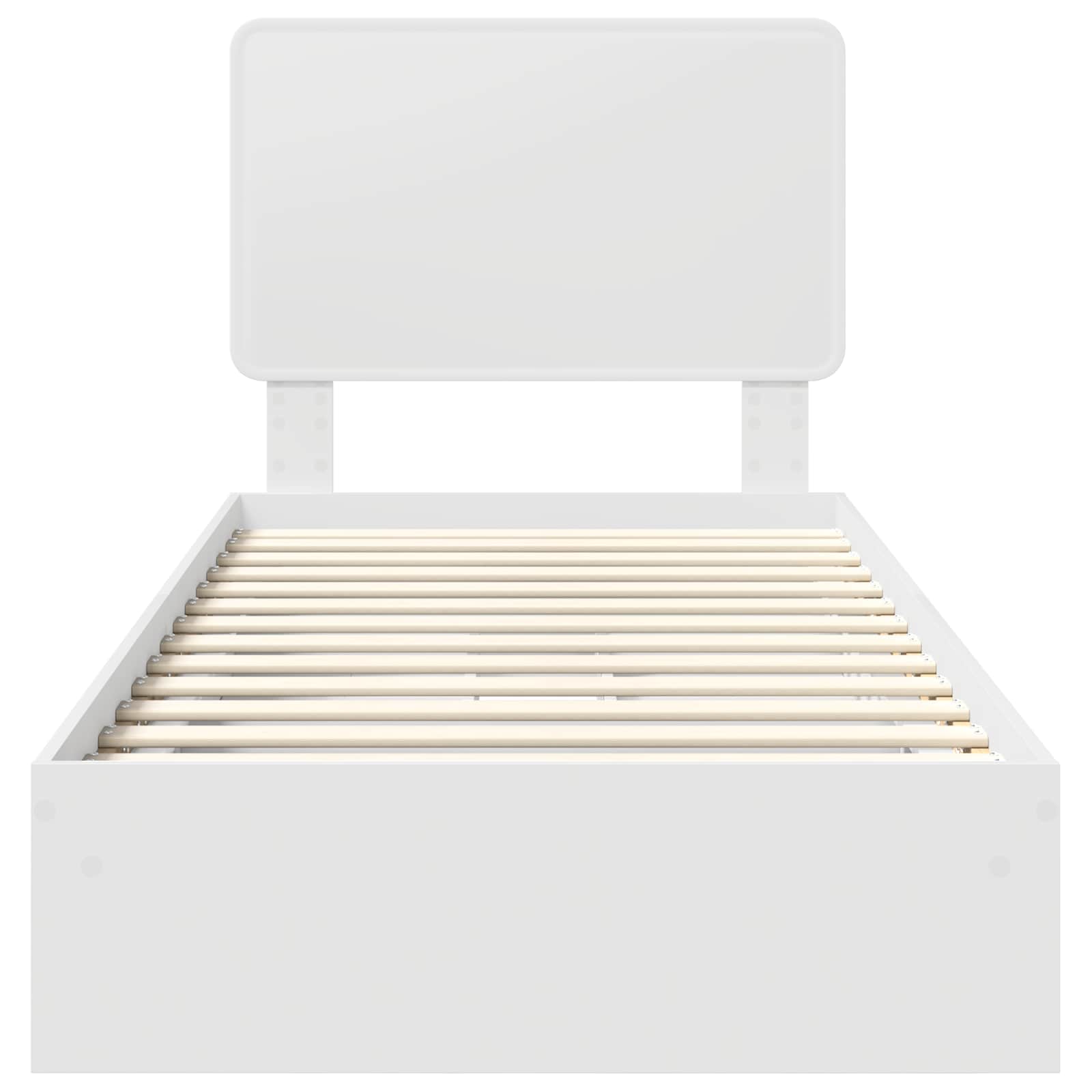 Seng med Oppbevaring med skuff Hvit 90 x 190 cm Konstruert tre