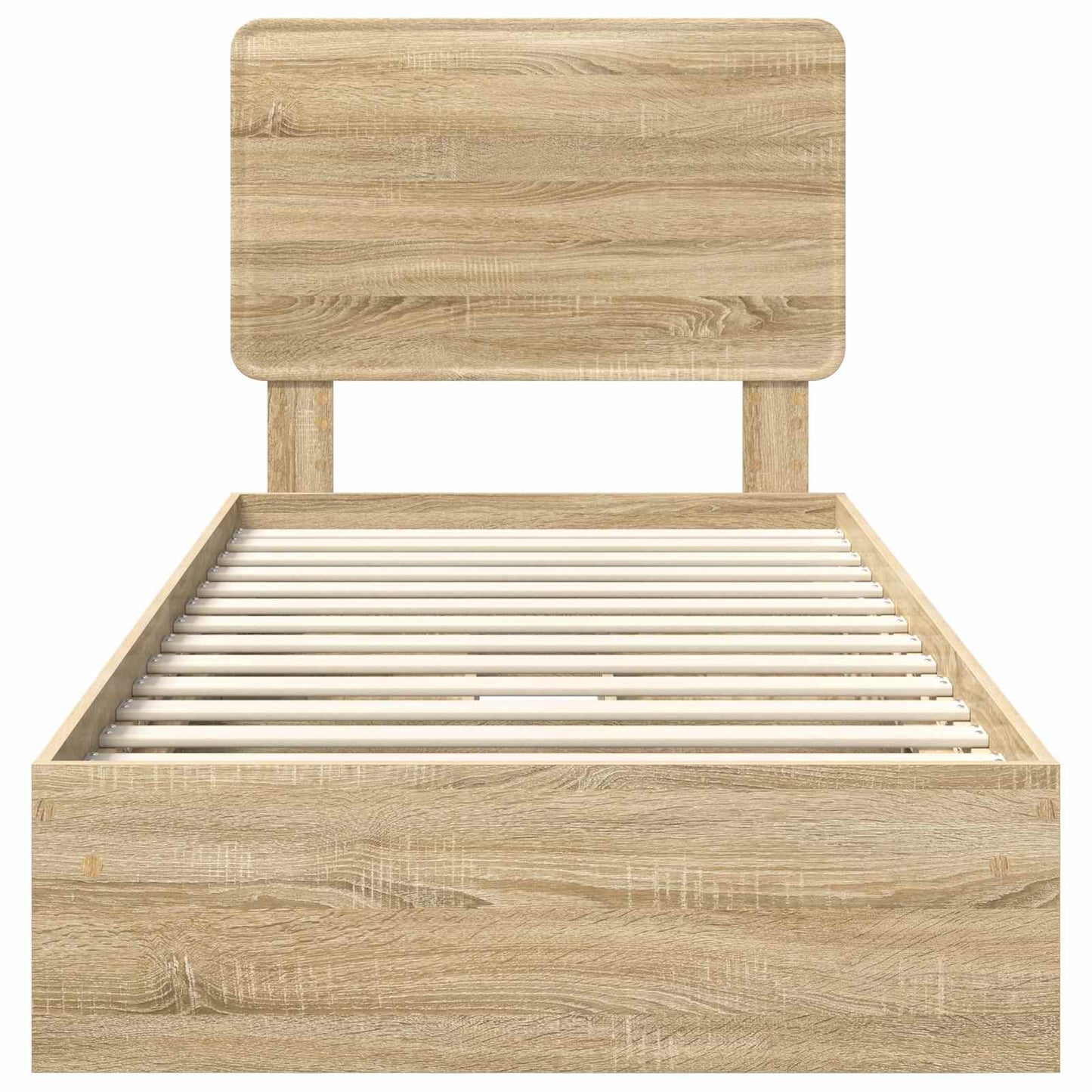 Seng med Oppbevaring Sonoma eik 75 x 190 cm Konstruert tre