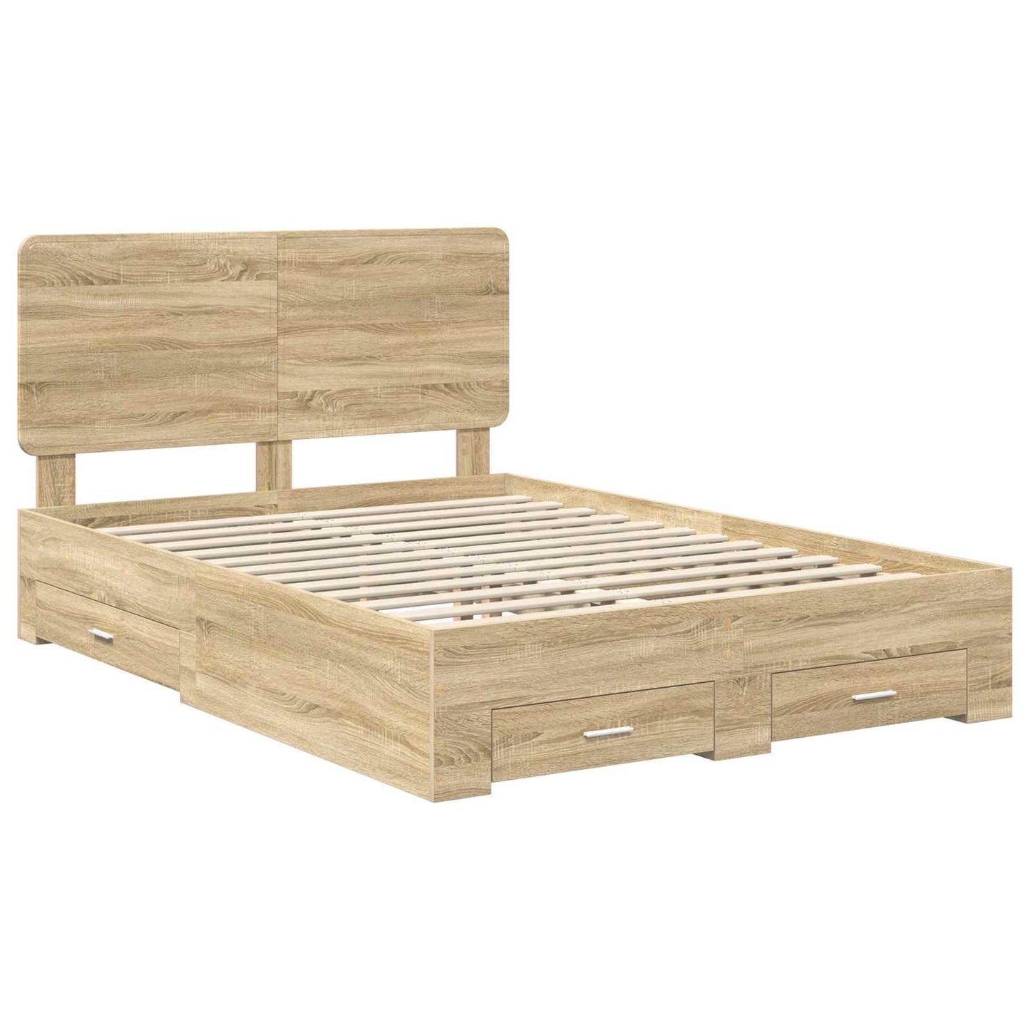 Sengestamme med skuff Sonoma eik 150 x 200 cm Konstruert tre