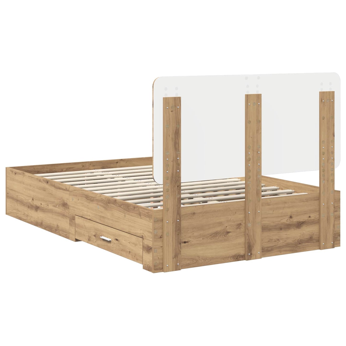 Sengestamme med skuff Artisan Eik 120 x 190 cm Konstruert tre