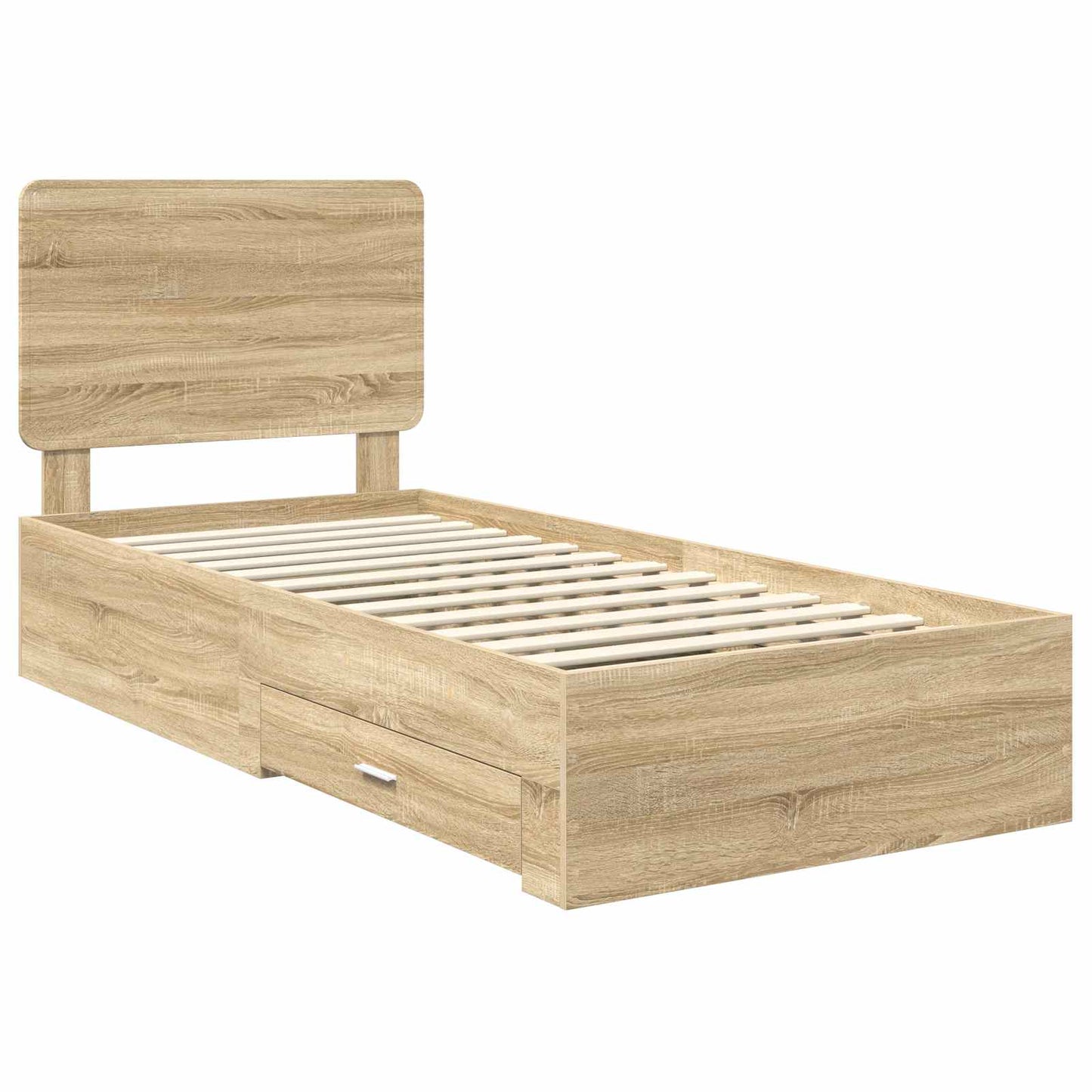Sengestamme med skuff Sonoma eik 90 x 200 cm Konstruert tre